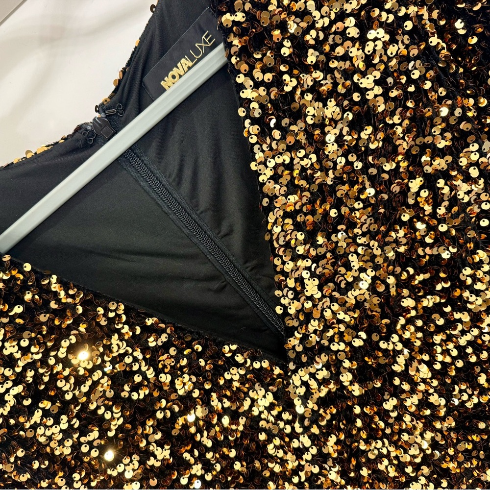 Gold Sequin Dress